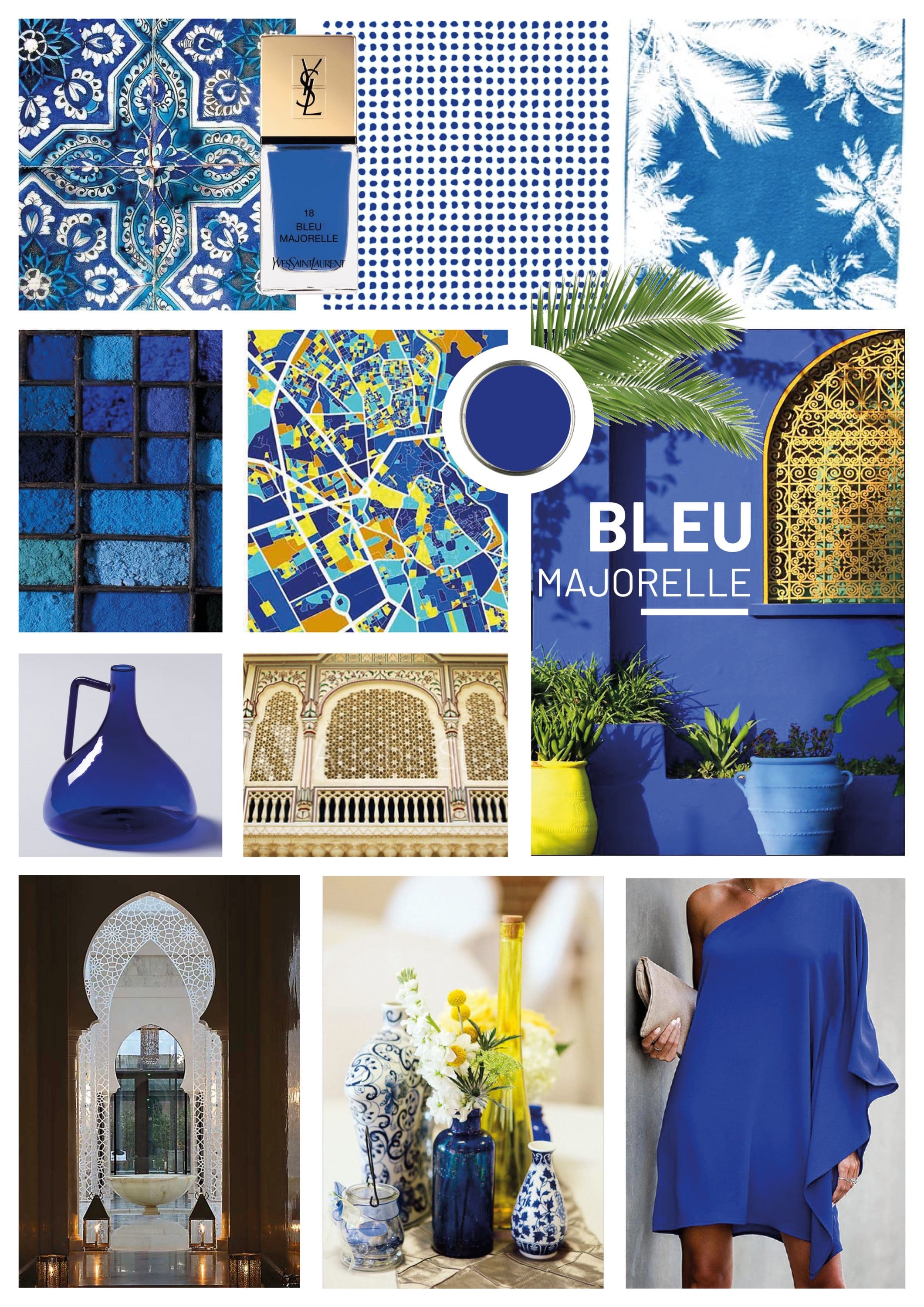 décoration bleu majorelle